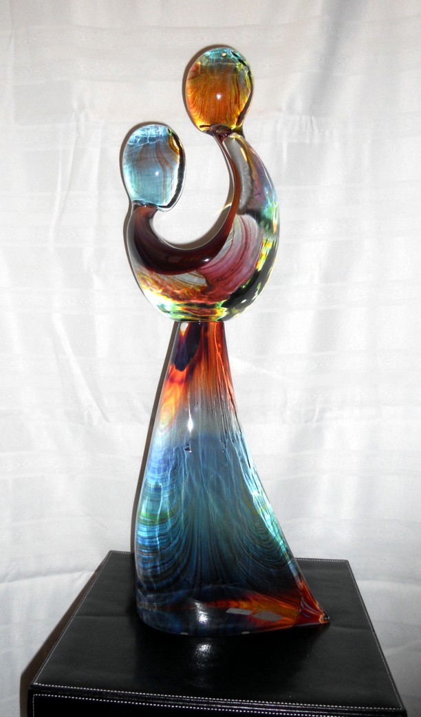 Dino Rosin - Just Friends - Calcedonia Glass sculpture from Murano, Italy